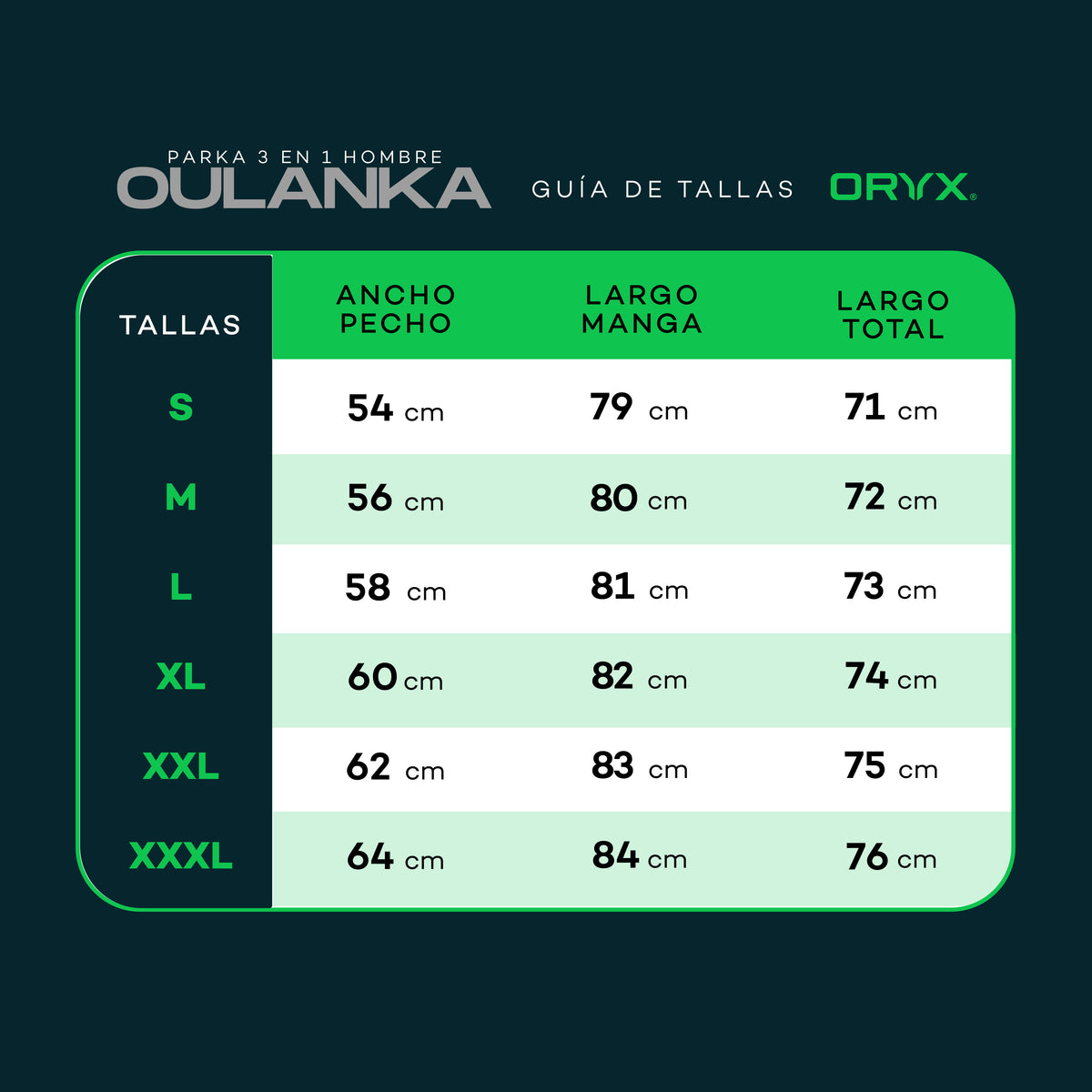 Parka 3 en 1 ORYX OULANKA NEGRO Hombre