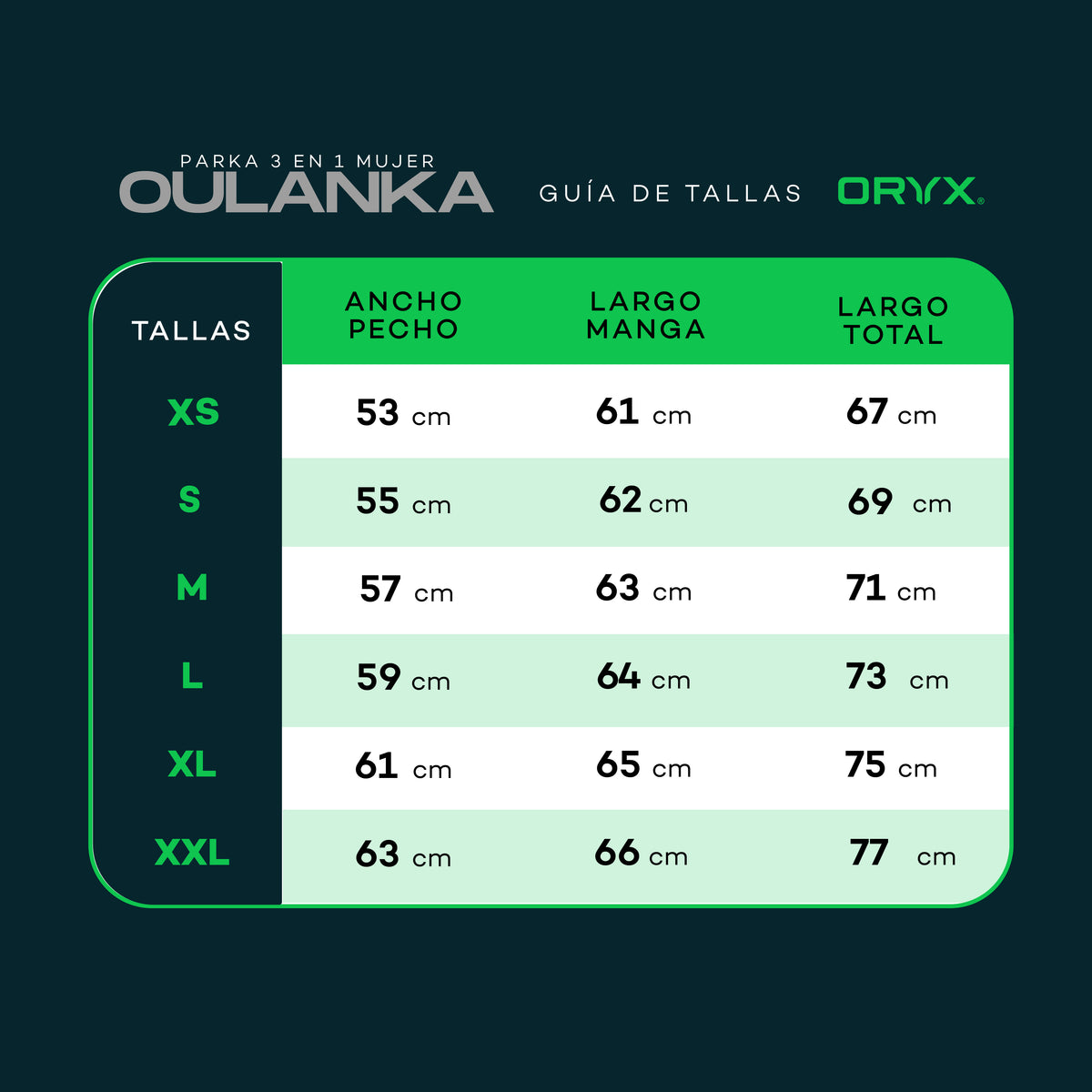 Parka 3 en 1 ORYX OULANKA NEGRO Mujer