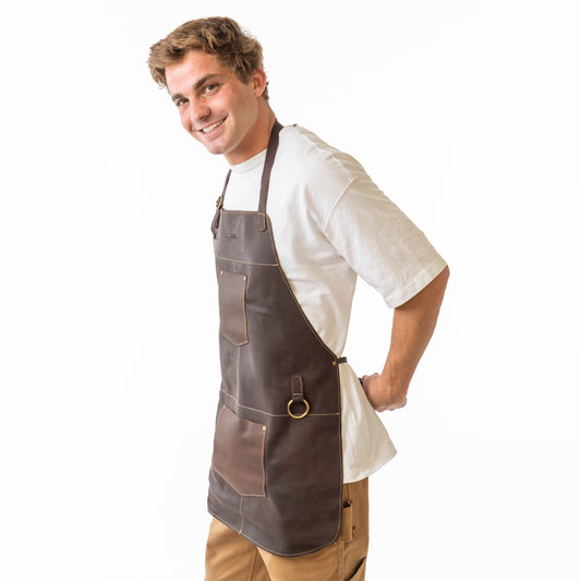 Pechera Parrillera Cuero Natural ORYX NAHUEL C Unisex