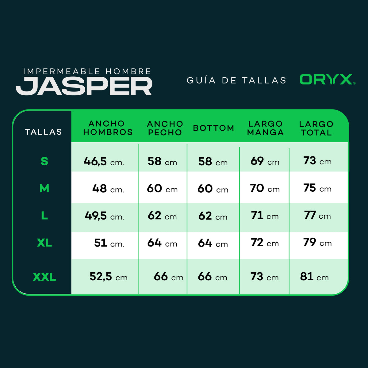 Impermeable ORYX JASPER Azul Hombre