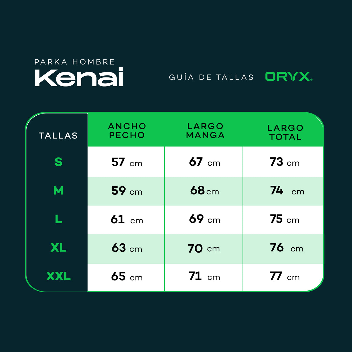 Parka ORYX KENAI Negra Hombre