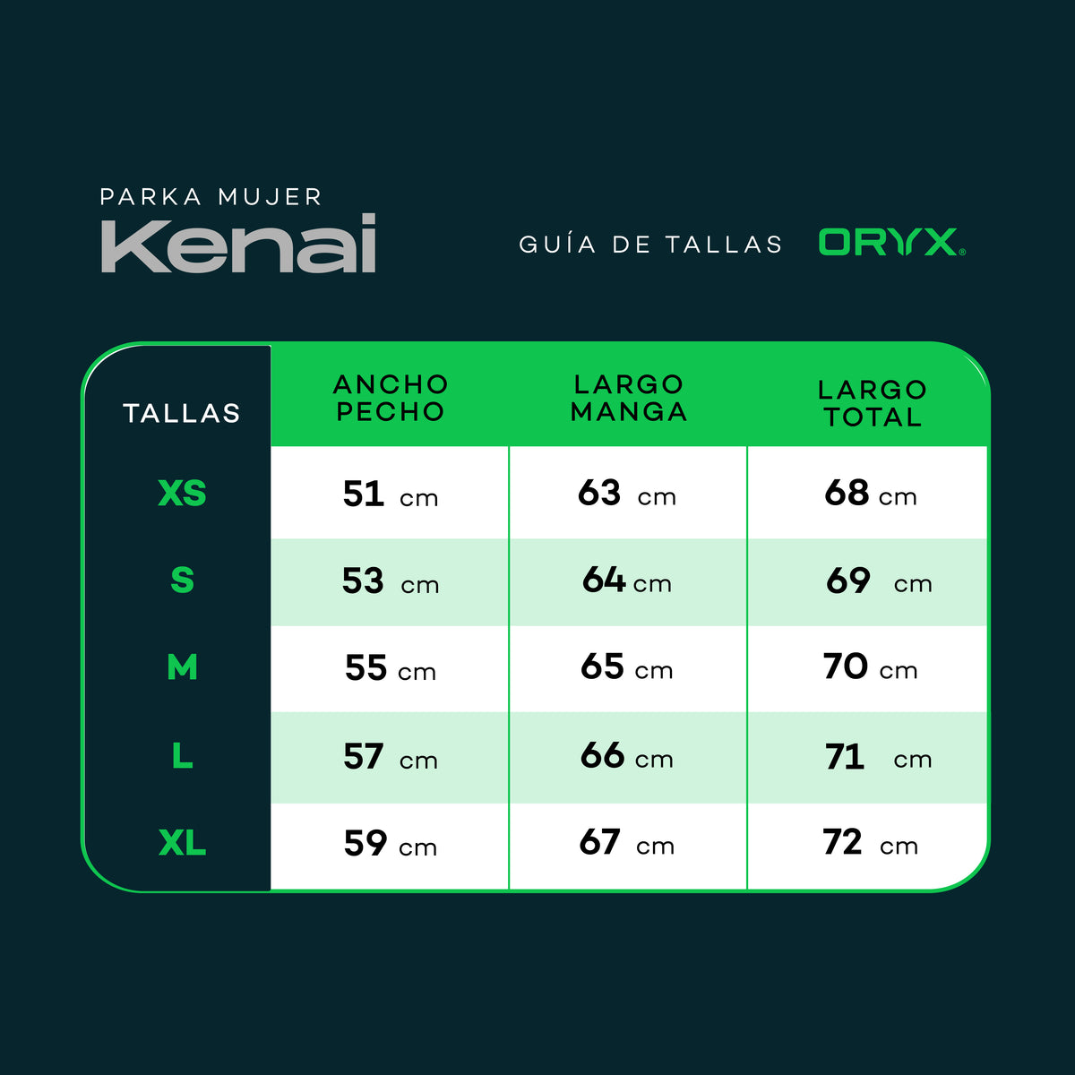 Parka ORYX KENAI Negra Mujer