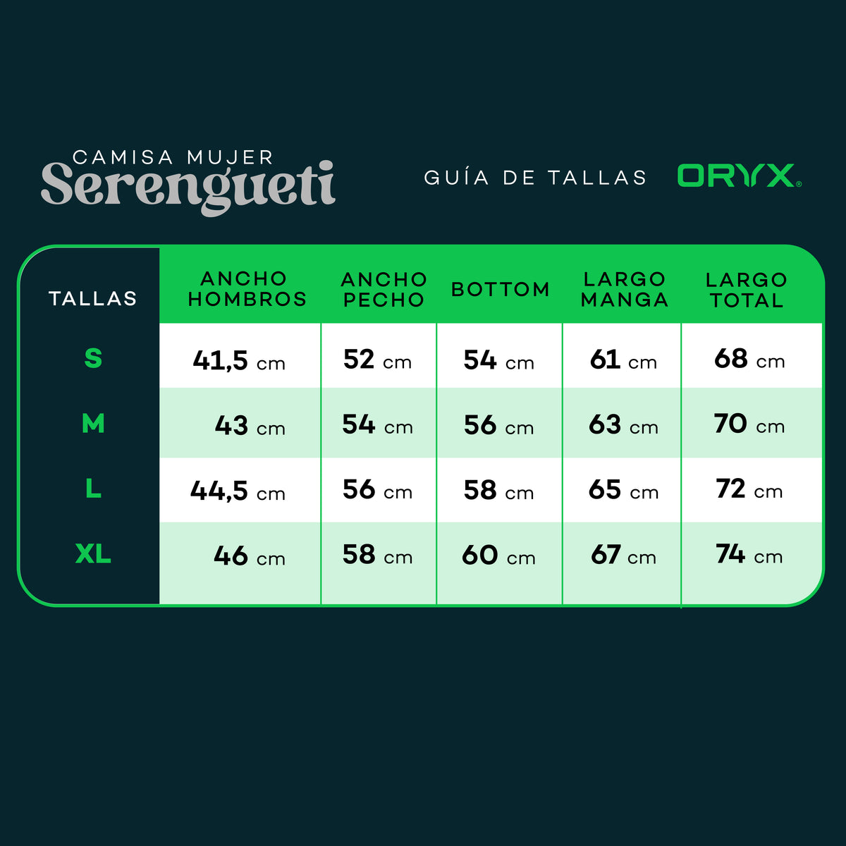 Camisa ORYX SERENGUETI Gris Mujer