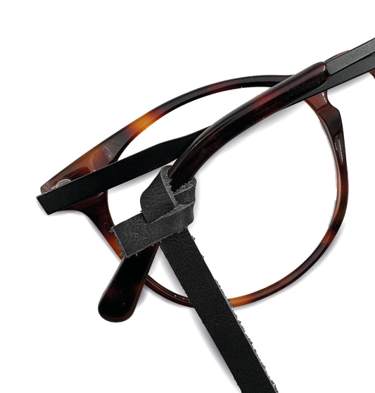 Strap Anteojos Cuero Natural ORYX TAOS Negro Unisex